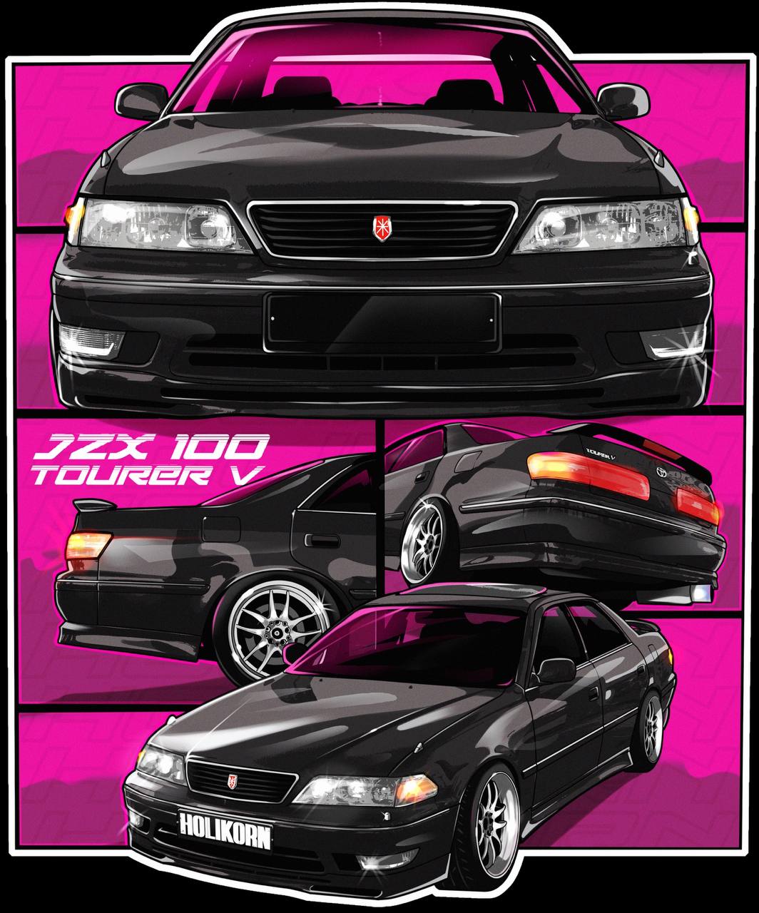 Наклейка Toyota Mark II JZX100 Tourer V